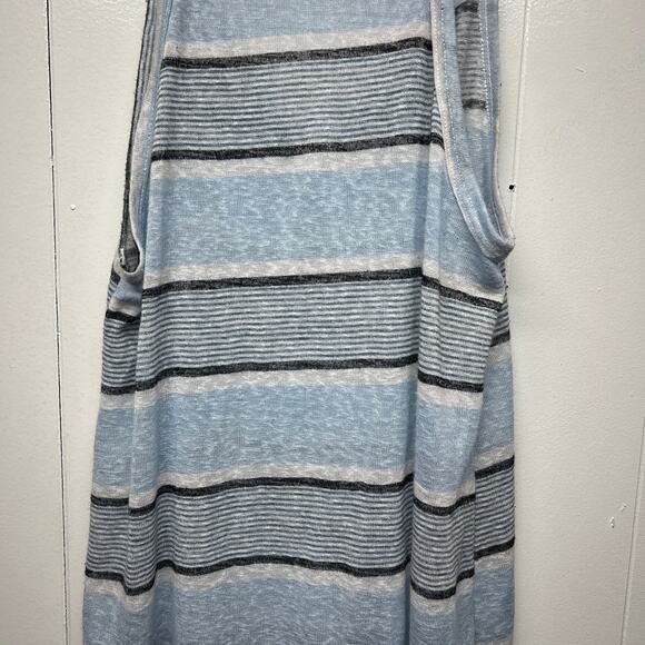 Haptics Striped Button Down Sleeveless Tie Front Top Size Small Flowy Fit - Picture 8 of 11